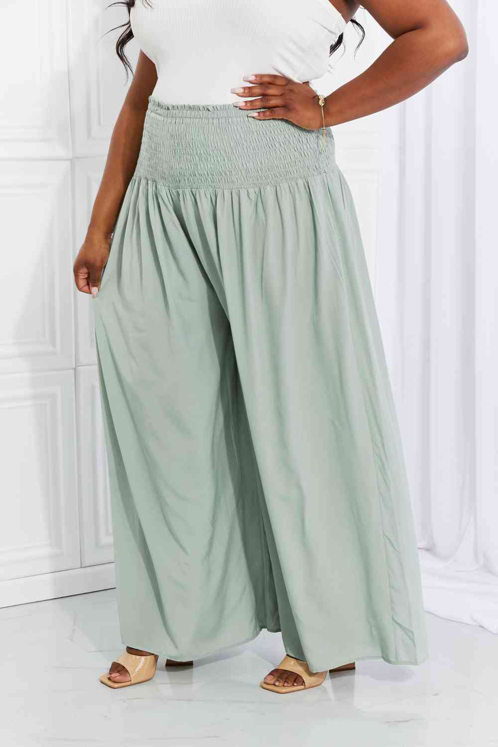 Beautiful You Smocked Palazzo Pants