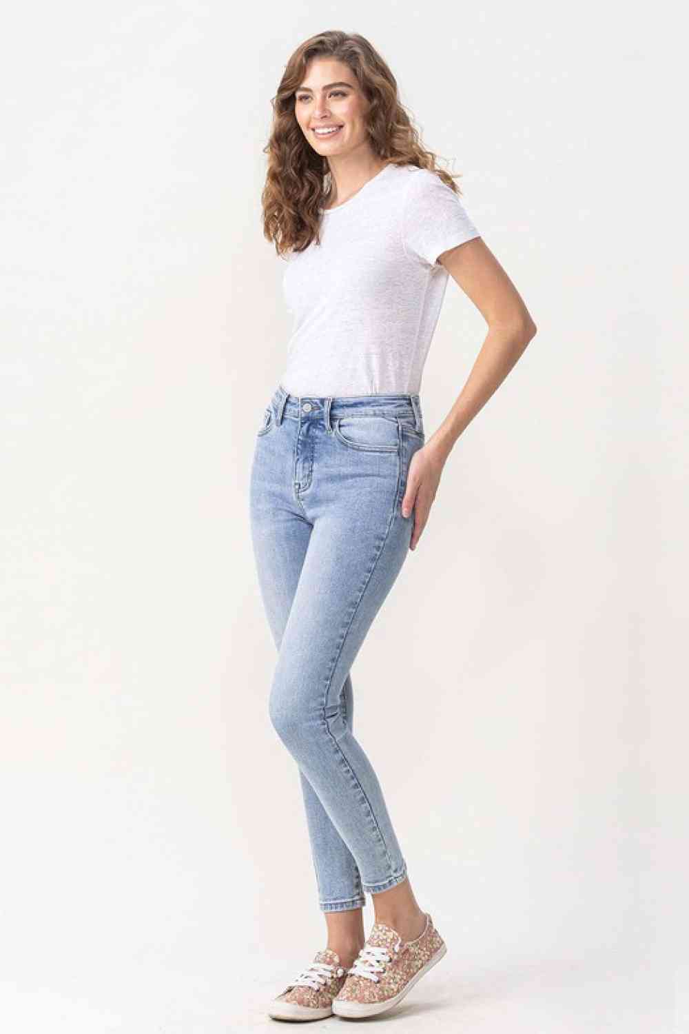 Talia High Rise Crop Skinny Jeans