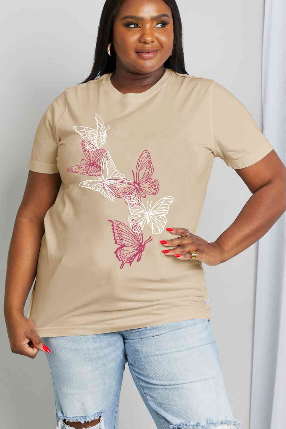 Simply Love Simply Love Full Size Butterfly Graphic Cotton Tee