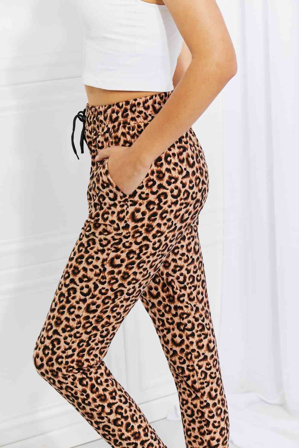 Spotted Downtown Leopard Print Joggers