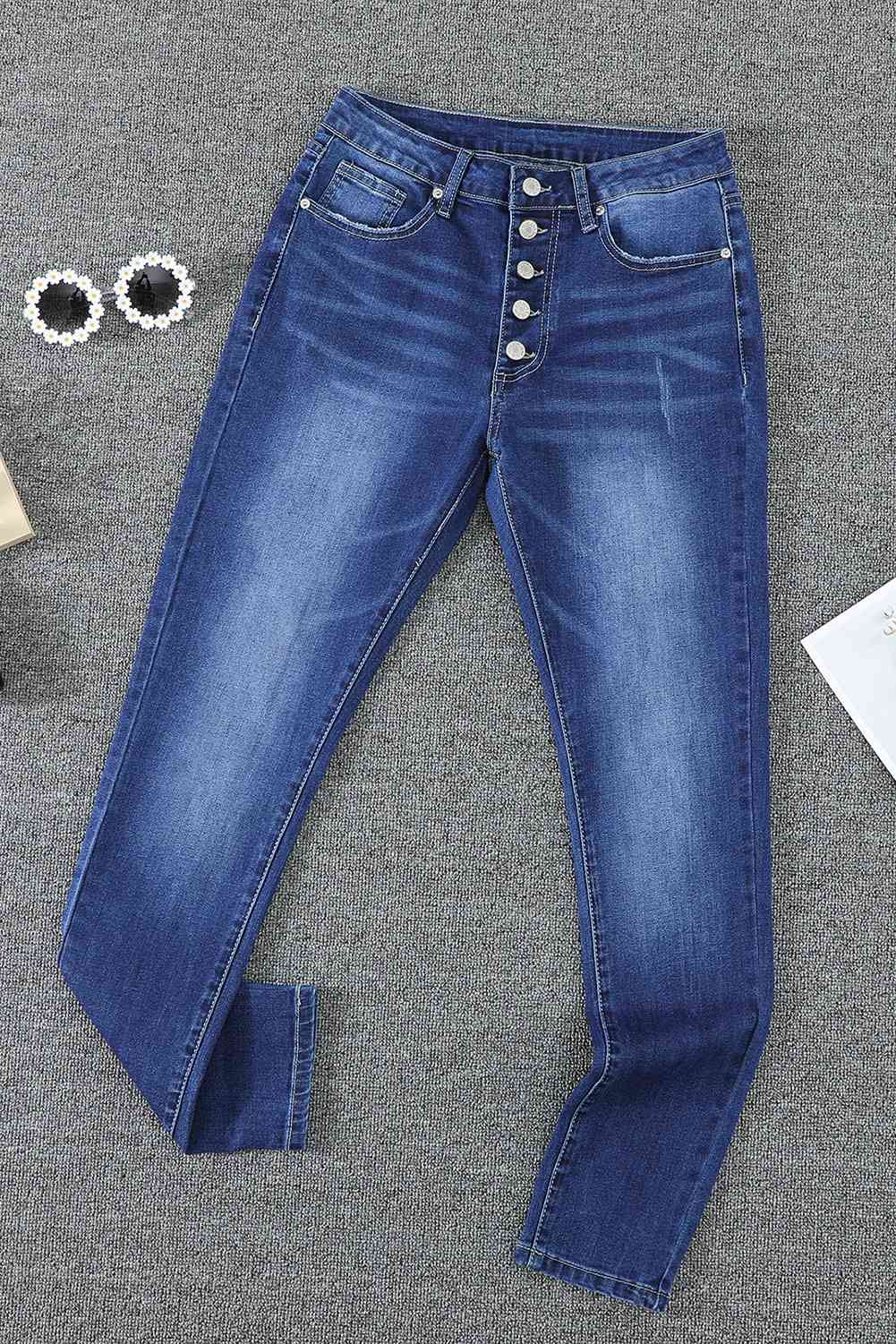 Baeful What You Want Button Fly Pocket Jeans