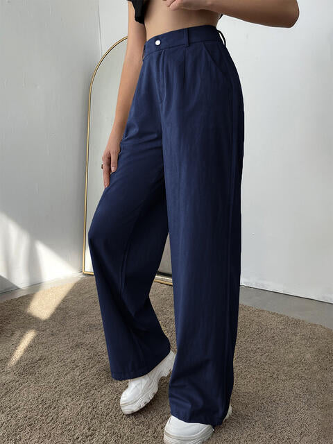 Straight Leg High Waist Pants