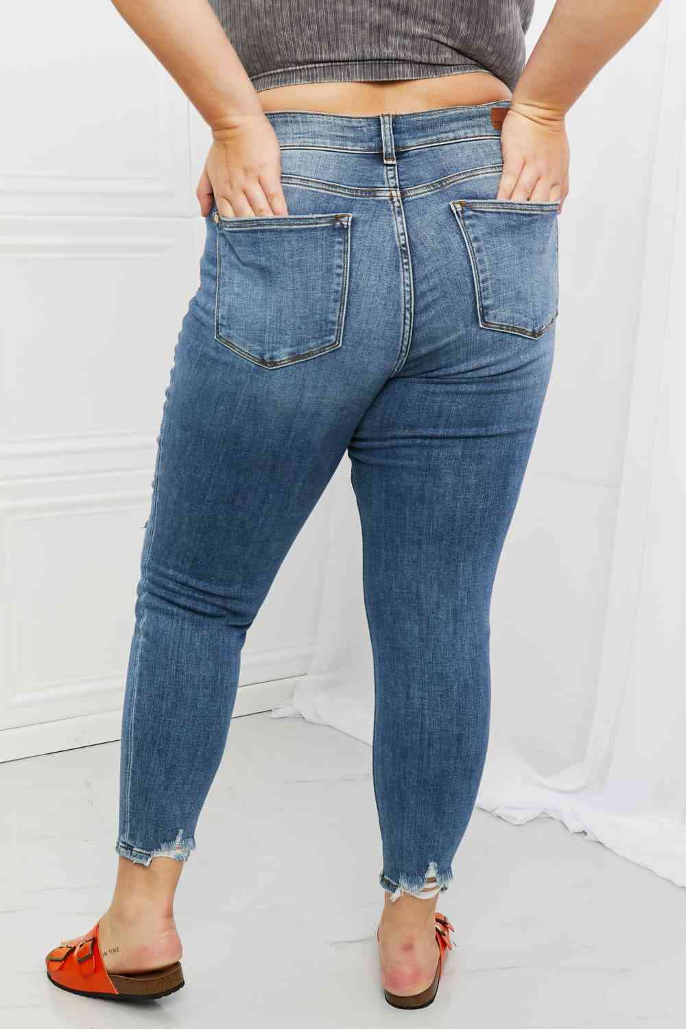 Dahlia Distressed Patch Jeans