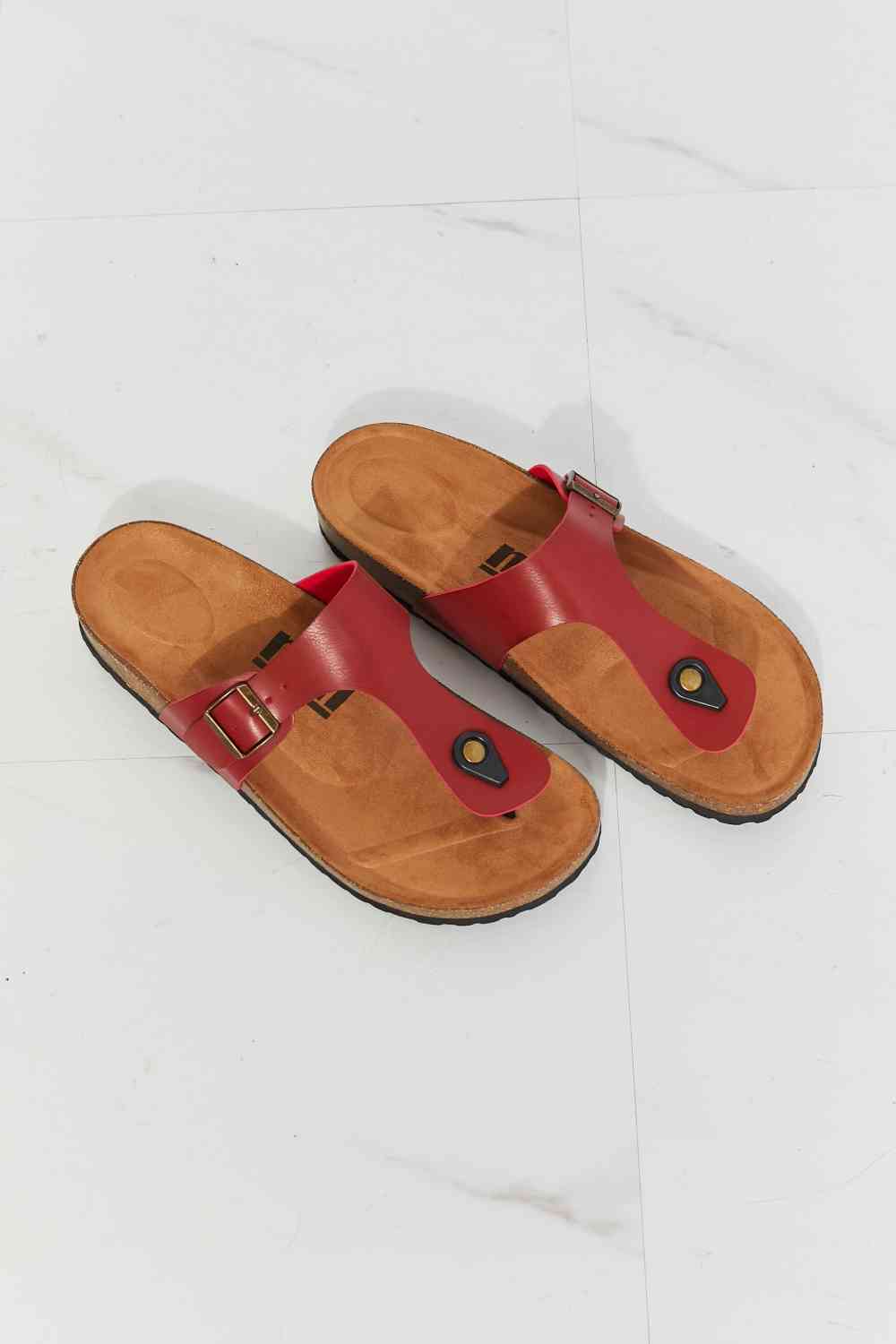 Drift Away T-Strap Flip-Flop in Wine