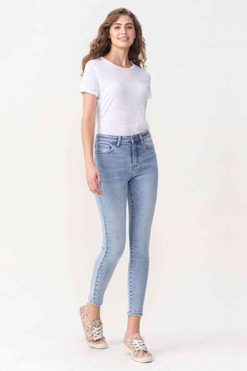 Talia High Rise Crop Skinny Jeans