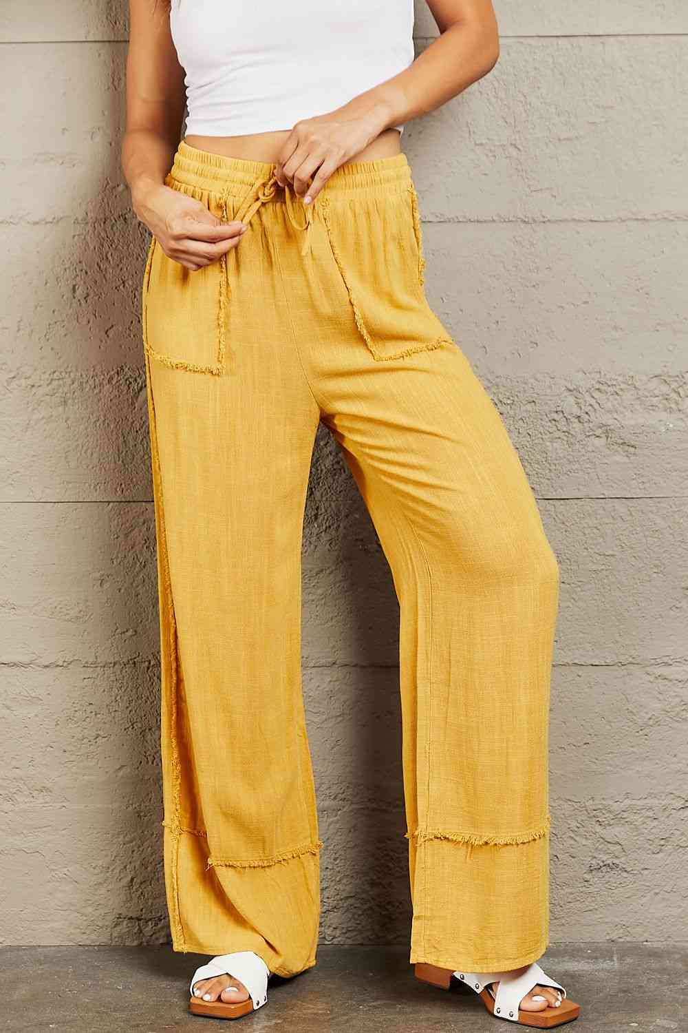 Love Me Mineral Wash Wide Leg Pants