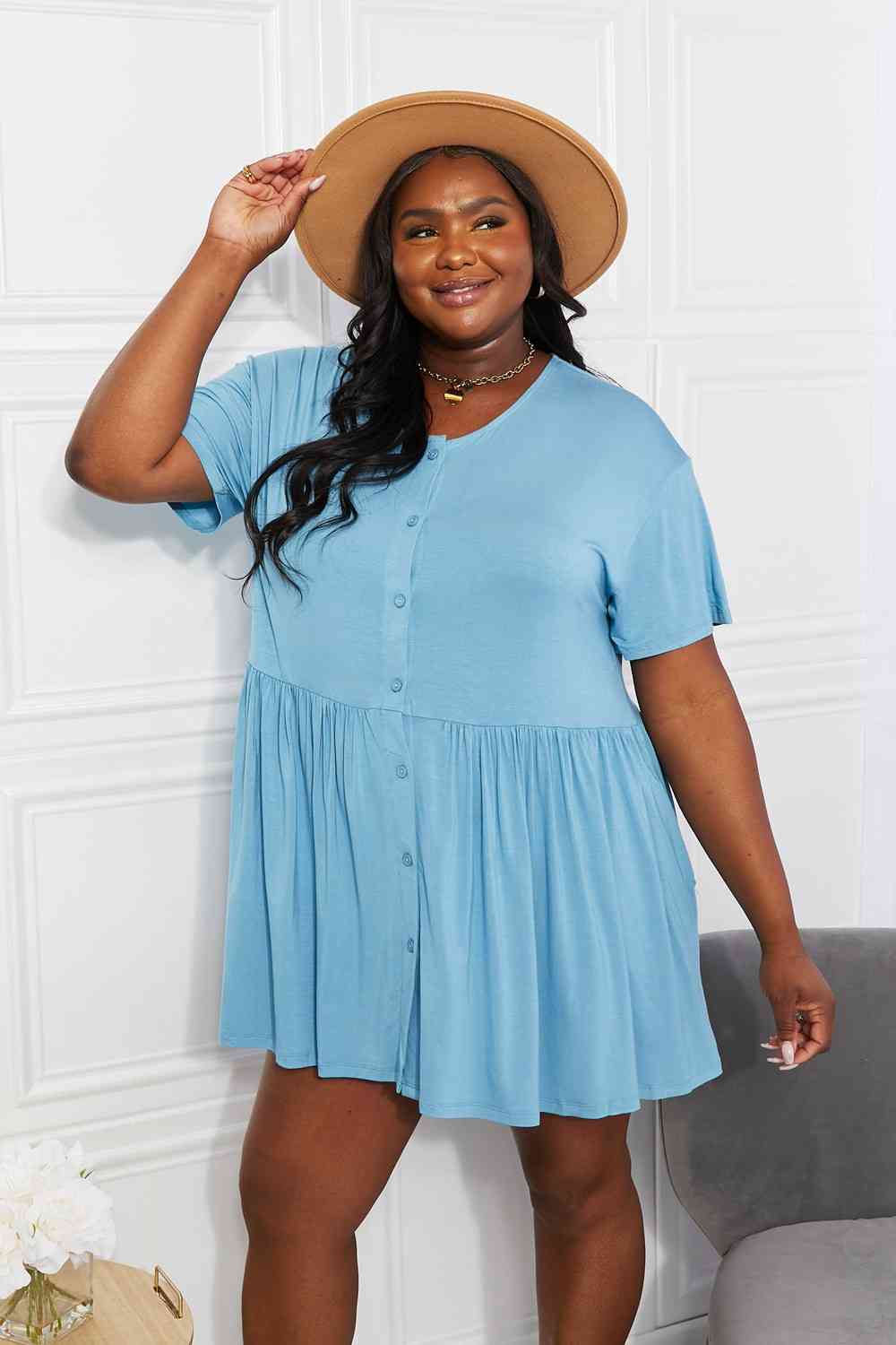 Oh Sweet Spring Button Up Flare Dress