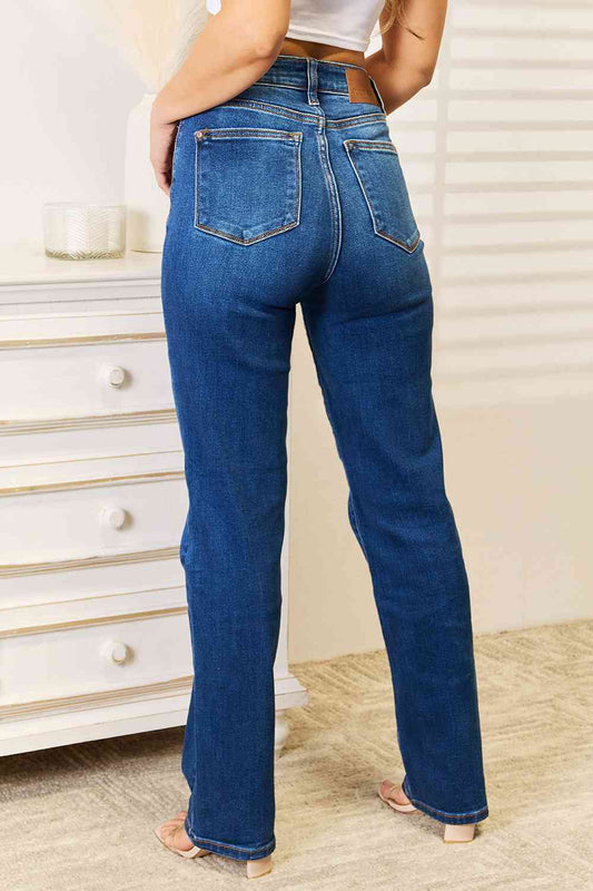 Straight Leg Jeans with Pockets