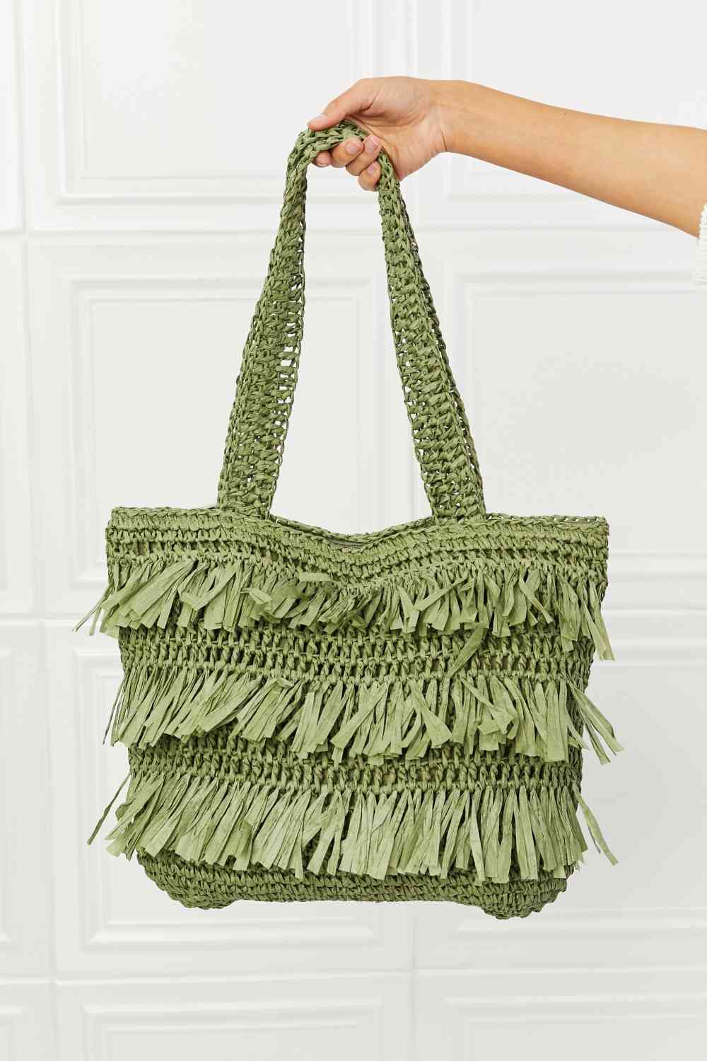 The Last Straw Fringe Straw Tote Bag