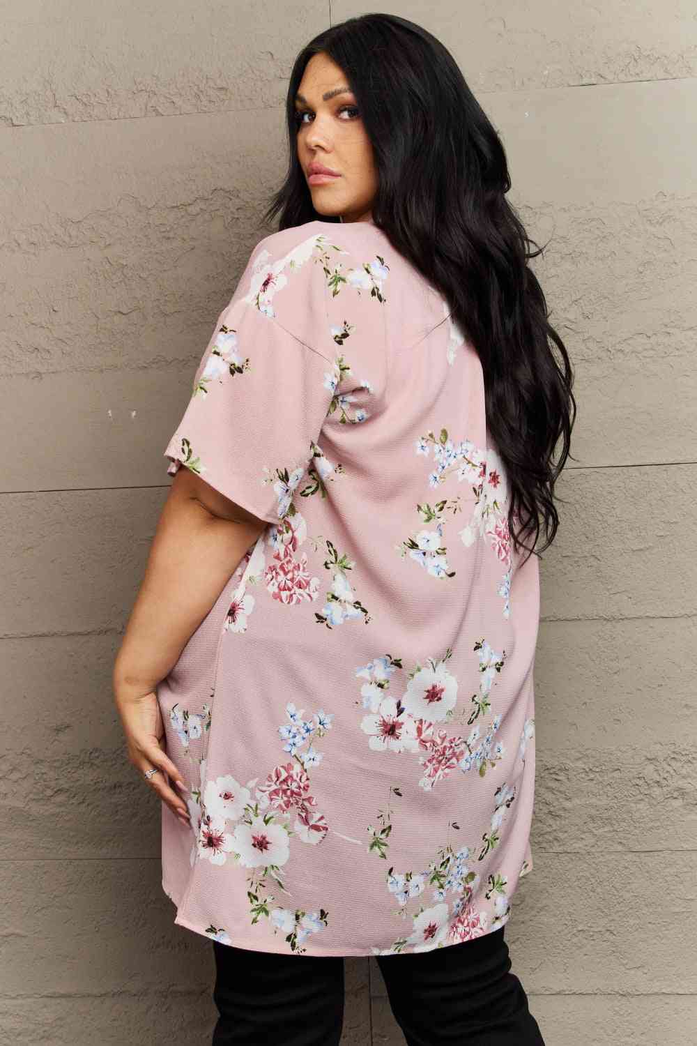 Aurora Rose Floral Kimono