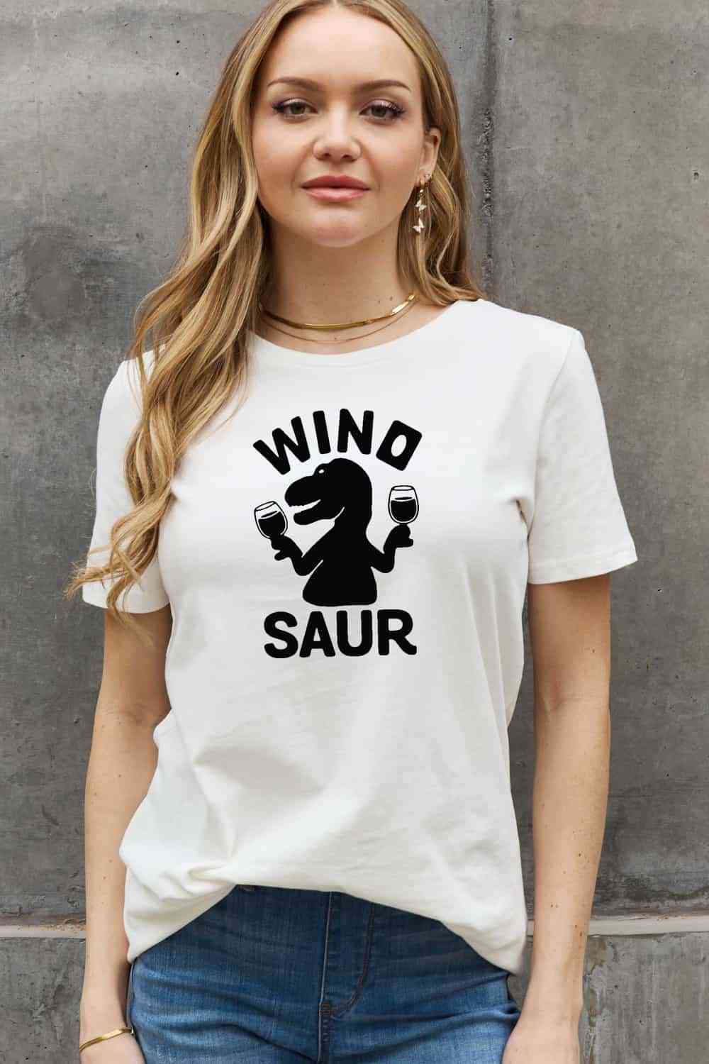 Simply Love Full Size WINOSAUR Graphic Cotton T-Shirt