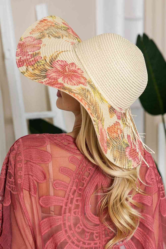 Floral Bow Detail Sunhat