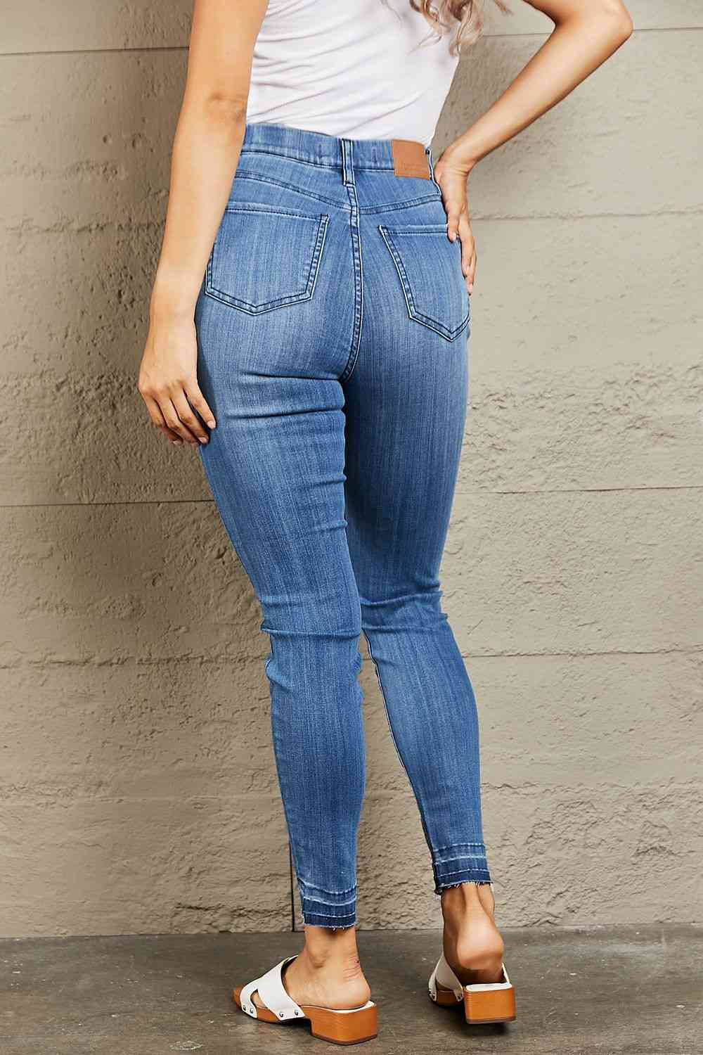 Janavie High Waisted Pull On Skinny Jeans