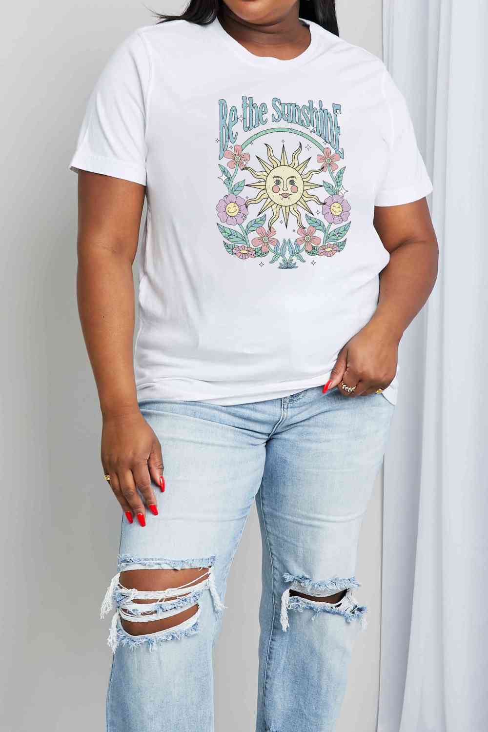 Simply Love Simply Love Full Size BE THE SUNSHINE Graphic Cotton Tee