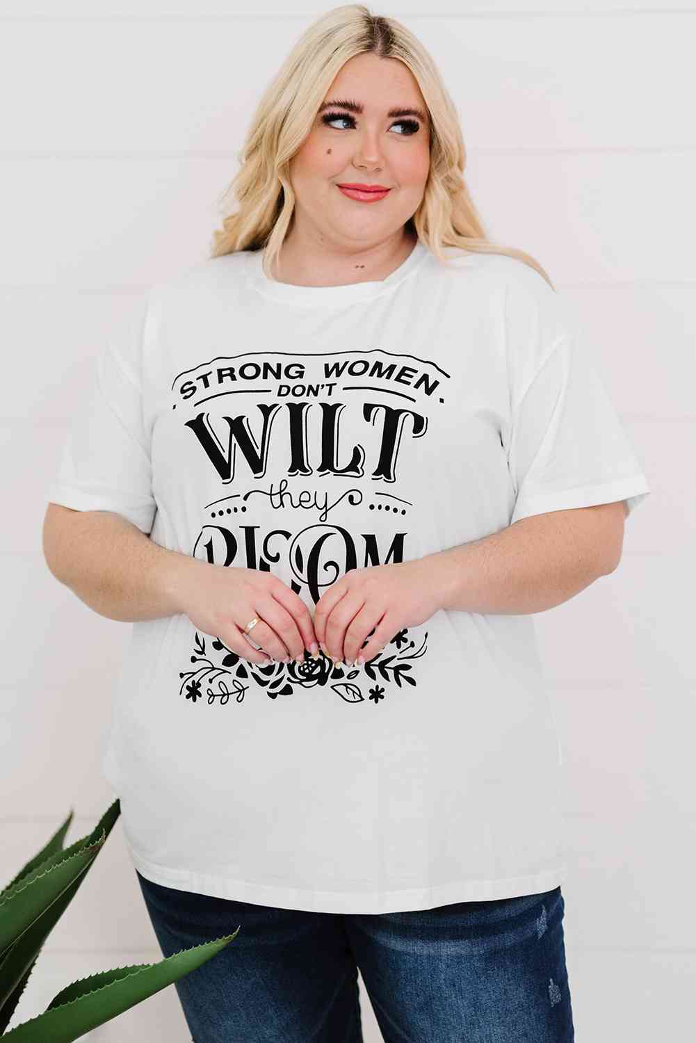 Plus Size Graphic Round Neck T-Shirt