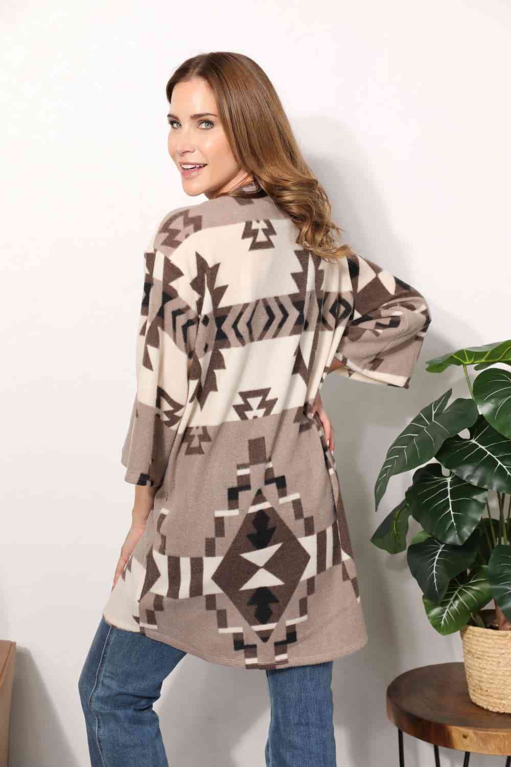 Cardigan with Aztec Pattern