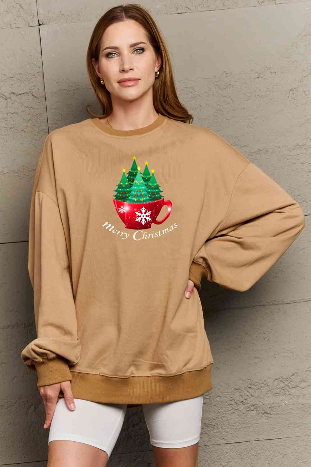 Simply Love Full Size MERRY CHRISTMAS Graphic Sweatshirt